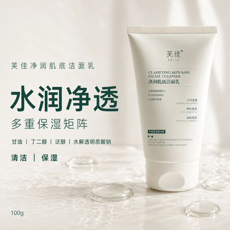 芙佳洁面乳与多重保湿成分画面