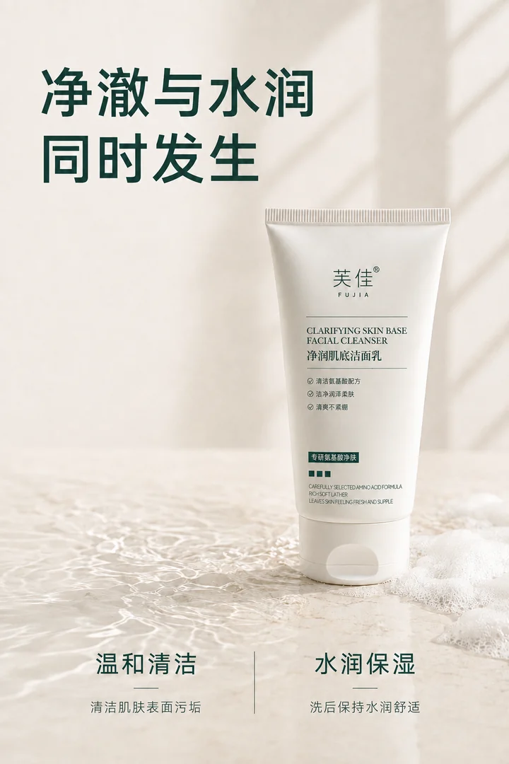 芙佳洁面乳净澈与水润洁面逻辑图